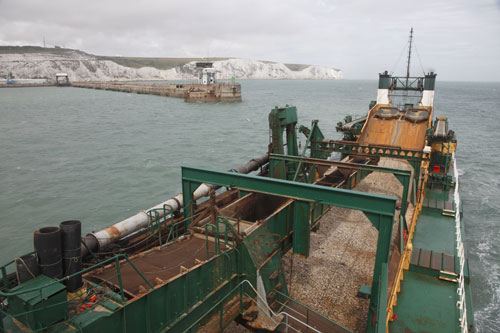 Marine aggregate sector generates £200 million per annum. Image BMAPA