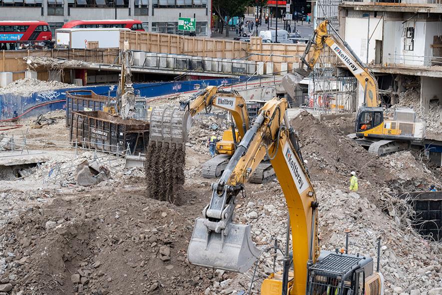 The report also calls for greater use of aggregates recycled from construction, demolition and excavation waste. Photograph: Richard Baker/Getty Images 