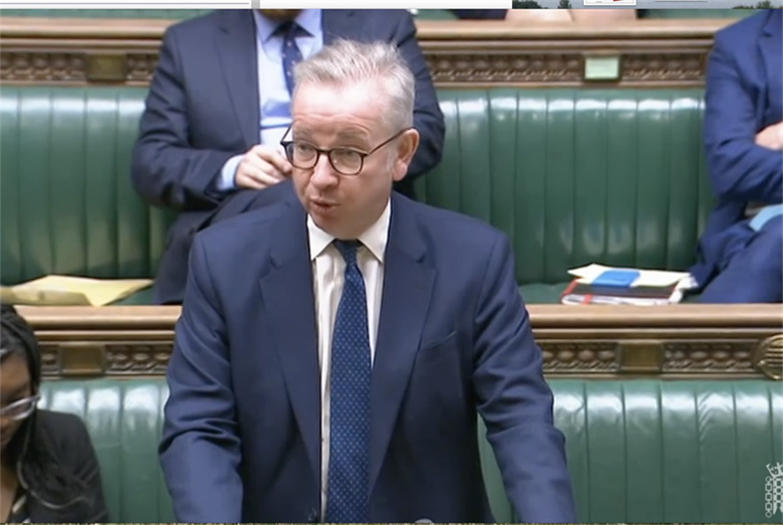Micheal Gove introduces the second reading of the Levelling Up and Regeneration Bill to parliament. Picture: Parliament TV