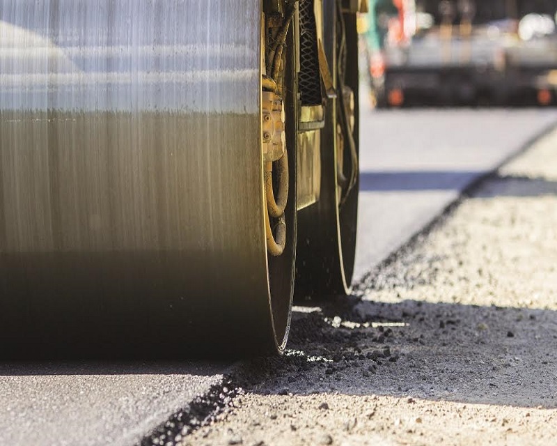 New product is mixed at lower temperature than traditional asphalts, saving energy. Photograph: Aggregrate Industries