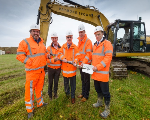 Directors dig in to start work on Roke Manor Quarry. Picture: Raymond Brown