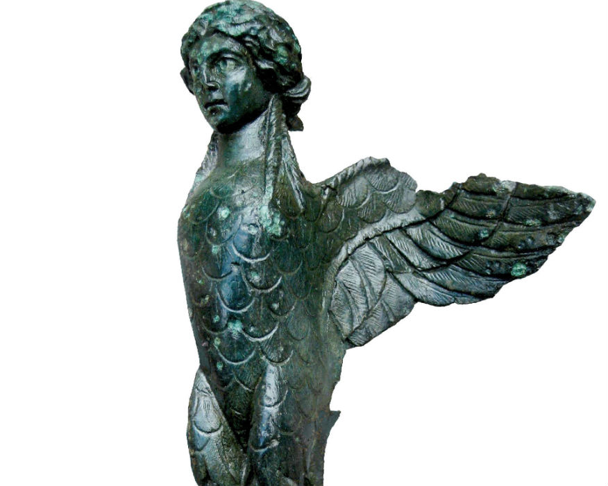 Roman treasures including a statue of a harpy were found at a Brett quarry. Picture: Brett