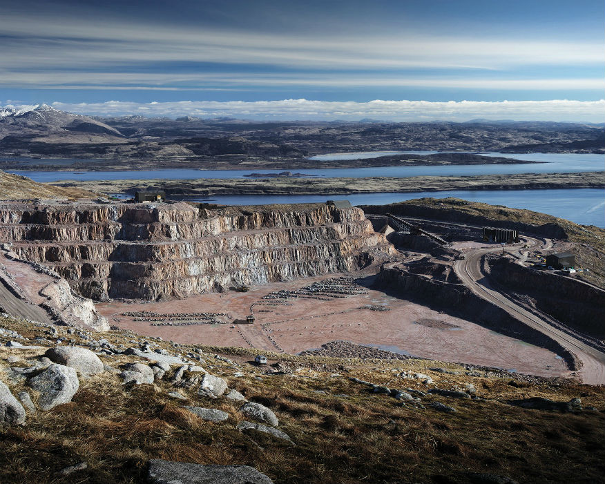 Glensanda granite quarry near Oban on the west Scotland coast. Picture: Aggregate Industries