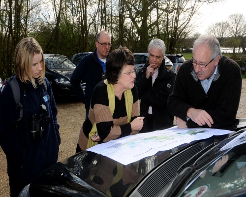MEP Catherine Bearder checks out Eversley. Picture Cemex UK