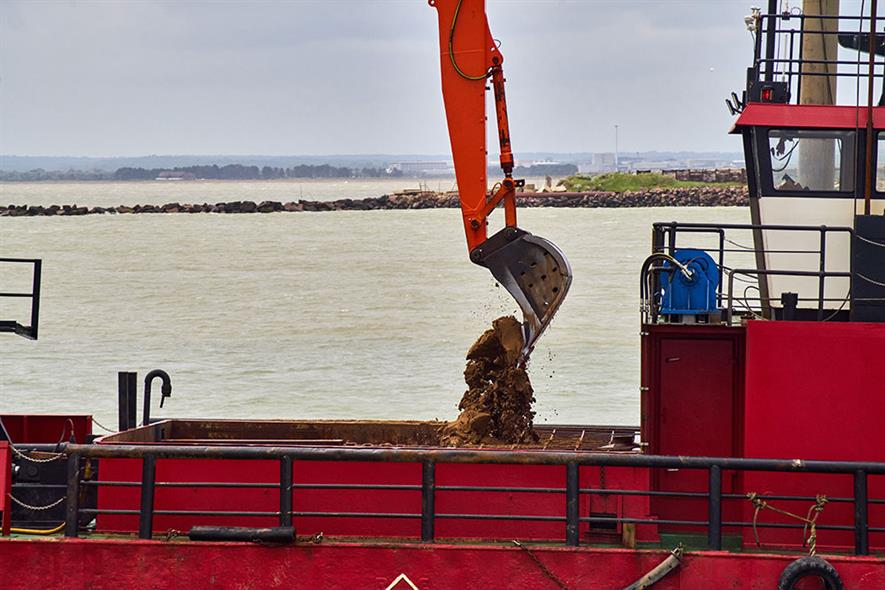 A marine-based biodiversity net gain system would have to consider off-site impacts of activities such as sediment plumes from dredging. Photograph: Chris West/Getty Images