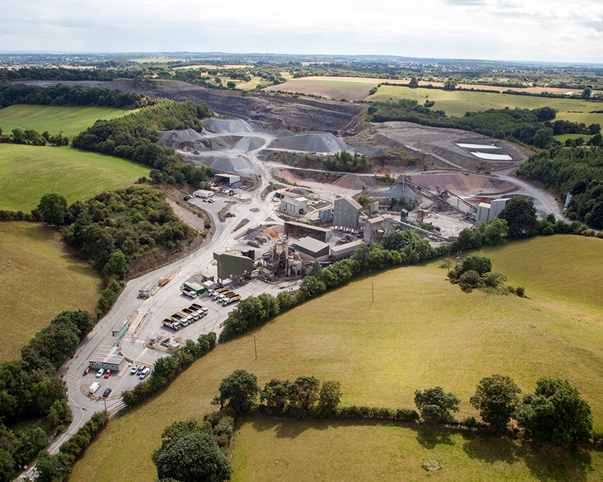 Mancetter quarry was an ideal location for the trial. Photograph: Tarmac