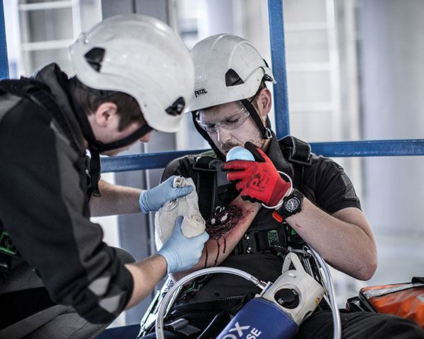 First-aid training is an important part of safety policy, but enabling people to think and act for themselves to prevent incidents makes for a safer woekplace. Photo: Maersk Training/Doug Pittman