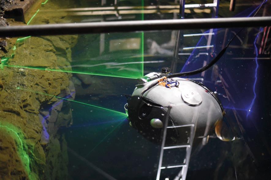 The UX-1 robot used extensive instrumentation to capture large volumes of data at Ecton mine. Photo: Unexmin