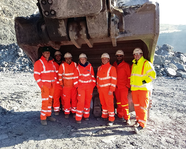 Derby students at a mine in Neath Port Talbot. Photograph Derby University