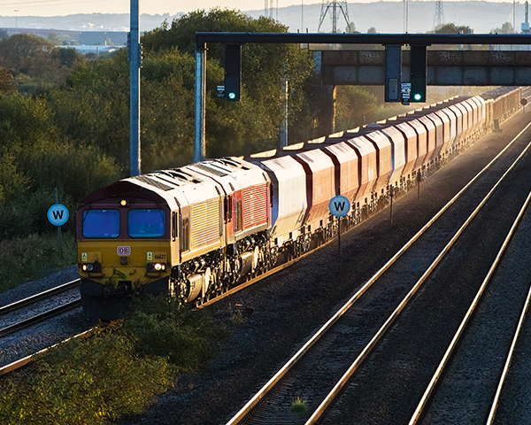 The Cemex jumbo train in Cardiff. Photo:Cemex