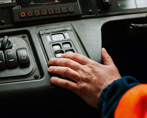 On-board automation improves safety by keeping drivers in trucks at all times. Photograph: OCC