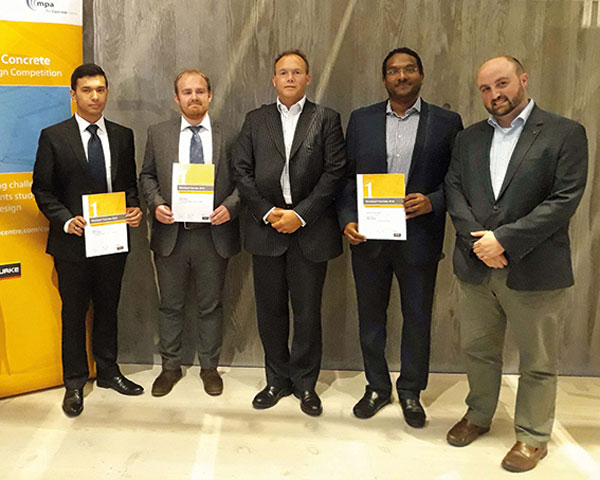 Winners of the 2018 student competition. Photo: The Concrete Centre
