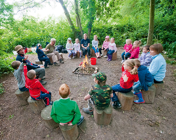 Natural spaces offer children the chance to play and learn about the environment and each other. Photograph Helen Walsh/Wildlife Trusts