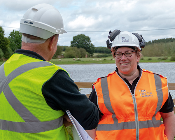 Lisa Pinney on a site visit for the Coal Authority. Photograph: Coal Authority