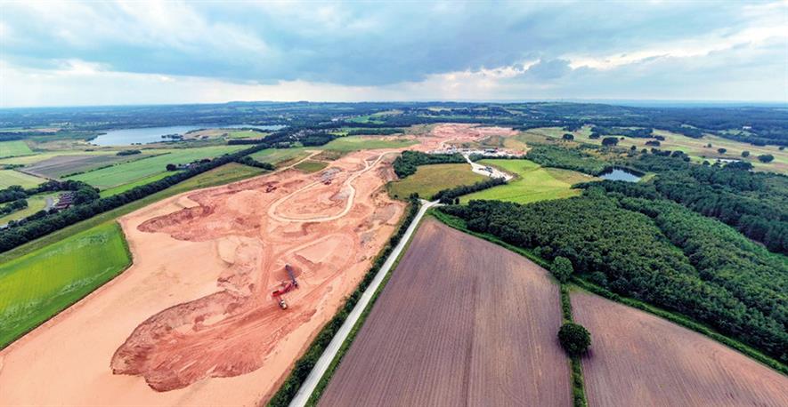 Tarmac Crown Farm quarry in Cheshire served as a test site for a series of pilots using drones for habitat mapping and protected-species survey work. Photograph: Atkins