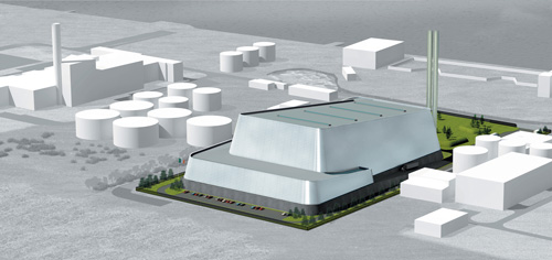 Artist's impression of Poolbeg plant