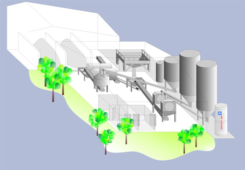Carbon capture: an artist’s impression of the first of Carbon8’s four planned merchant facilities (Image credit: carbon8 aggregates ltd)