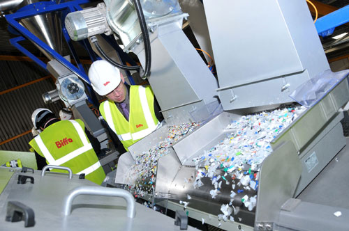 Technology: plastics that once would have ended up in landfill can now be recycled at modern plants (Image credit: Biffa)