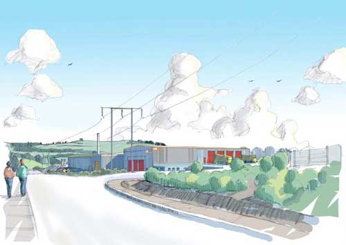 Galashiels: residual waste treatment facility would provide electricity for around 3,000 homes (Image credit: New Earth Solutions)