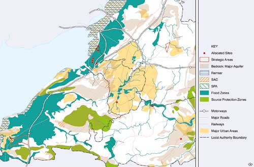 West of England: administrative boundaries for unitary authorities do not necessarily represent the spatial factors affecting waste management (Image credit: ERM)