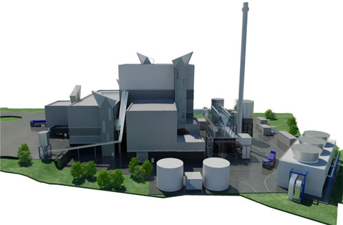 Energy from waste: the Glenavy plant is expected to generate a third of the non-wind renewable energy for Northern Ireland by 2012 (Image credit: Graham Bolton Planning Partnership)