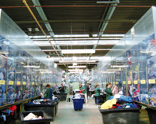 Clothing sorting and recycling centre. Credit: Nathan's wastesavers