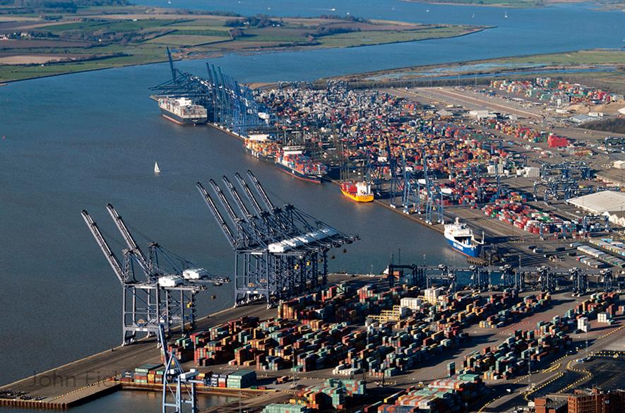 Environment Agency officers intercepted seven 25-tonne containers destined for China at Felixstowe Port. Photograph: John Fielding/Wikipedia