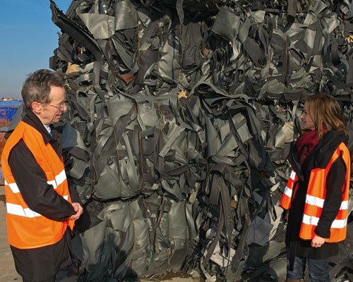 Car plastic waste collected by FCC for recycling. Credit: ASA Group