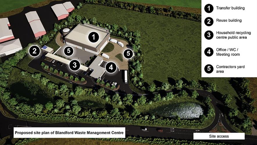 Dorset Council proposes to build a new split-level HWRC and access road