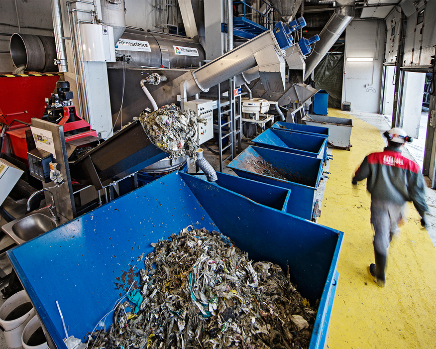 The plant can treat 15 tonnes of household waste per hour. Picture: Dong Energy
