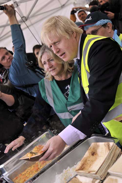 London Mayor Boris Johnson supports food waste campaign