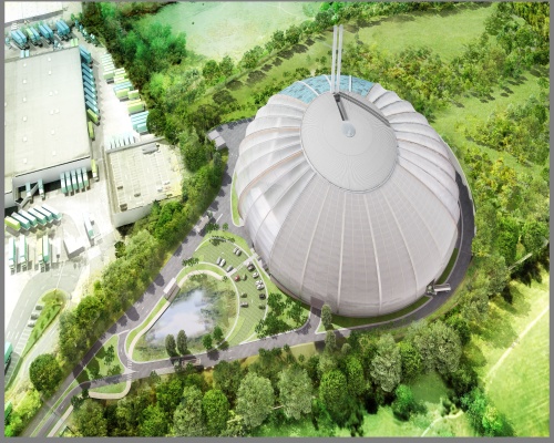 Artist's aerial view of the plant. Picture: Veolia
