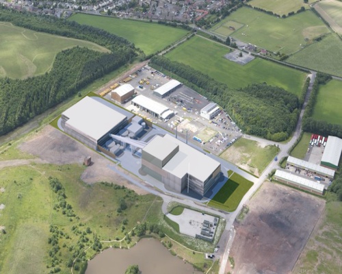 Artist's impression of what the Bilsthorpe Energy Centre would look like. Picture: W2T