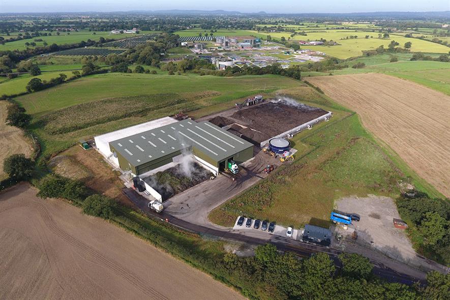 Biowise's in-vessel composting plant in Crewe