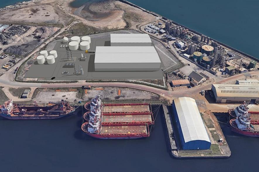 The Port of Sunderland tyre recycling plant is expected to be fully operational in the second half of 2022