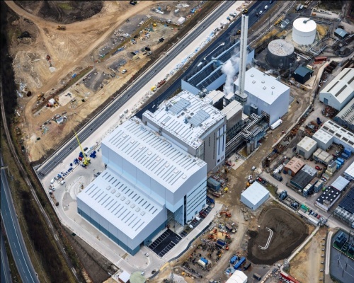 Aerial image of the Ferrybridge Multifuel 1 facility taken in March. Picture: Wheelabrator