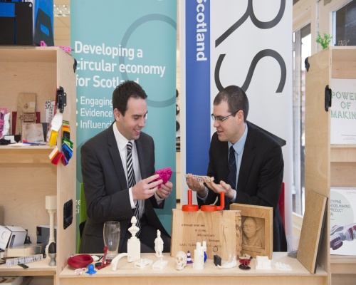 Maurice Golden (l) and Jamie Cooke launch the Great Recovery. Picture Zero Waste Scotland