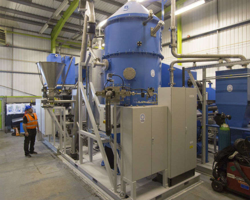 Plastic waste is turned into a low-sulphur hydrocarbon. Picture: Recycling Technologies