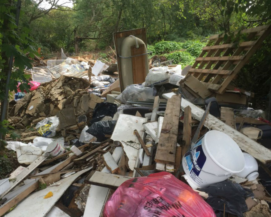 Building waste, plastics, general rubbish and garden waste were dumped. Picture: WasteSafe