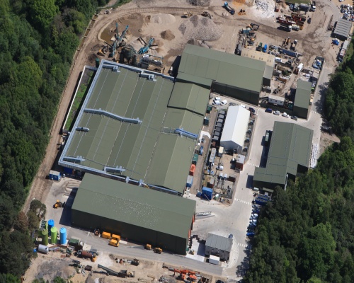 Aerial shot of the Canford facility that will serve 20,000 homes. Picture: New Earth