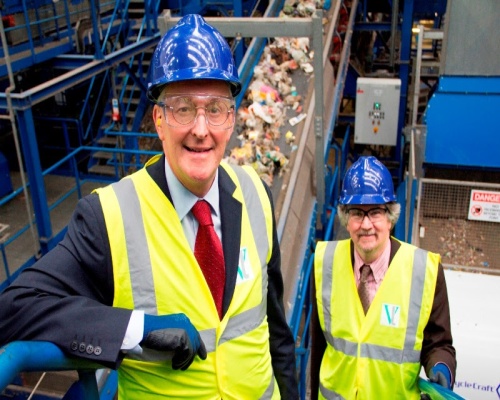Hilary Benn and councillor Neil Swannick