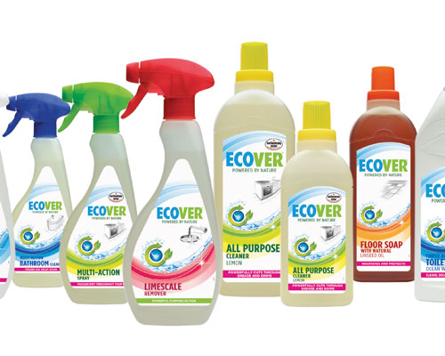 All Ecover bottles are made from sugar cane. Credit: Ecover