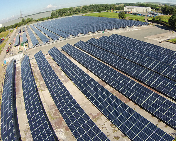 Solar: new site will provide electricity to the in-vessel composting facility at Salford Road. Photograph: Styles and Wood Limited