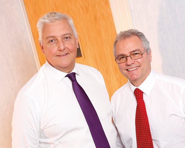 Repic CEO Mark Burrows-Smith (left) and former CEO Philip Morton talk tactics. Photograph: Repic