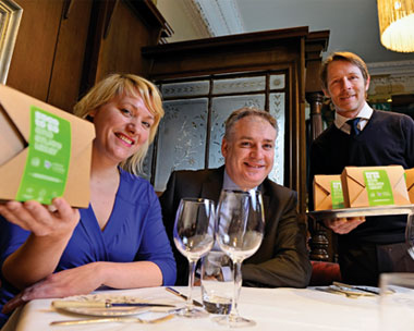 The Good to Go launch team included Glasgow restaurateur Ryan James (right) (credit: Zero Waste Scotland)