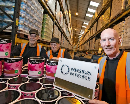 Crown Paints' Derwin distribution centre achieved the Investors in People Gold Standard. Credit: Crown Paints