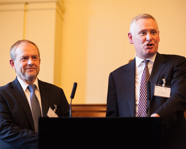 David Beadle and David Palmer-Jones agree closer ties. Picture: CIWM/ESA