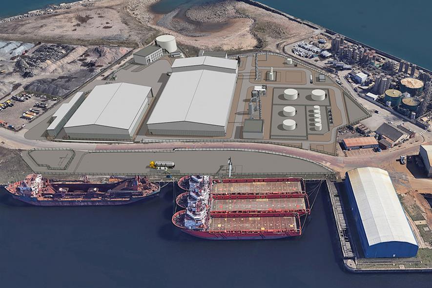 Wastefront's tyre recycling plant in the Port of Sunderland is expected to be operational in early 2024