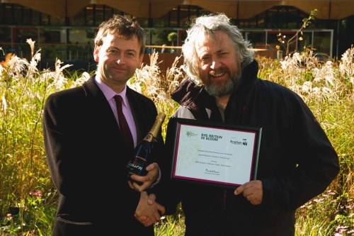 RBGE's David Knott receives the Public Park Award from Edinburgh's head of parks & greenspace David Jamieson - image:RBGE