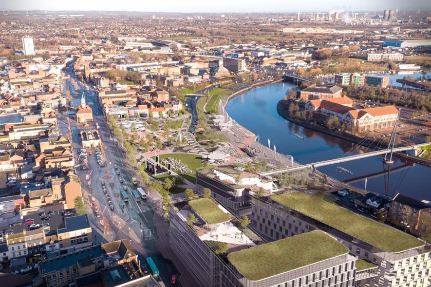 Design proposals for creation of Stockton Waterfront - credit: Stockton‑on‑Tees Borough Council